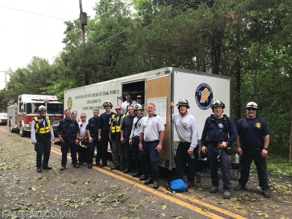 Fame members as part of the Chester County USAR Team