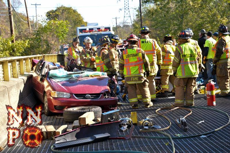 Rescue 53 assisting Station 39 (West Bradford) on Rt 322 bridge near Sugars Bridge Road.