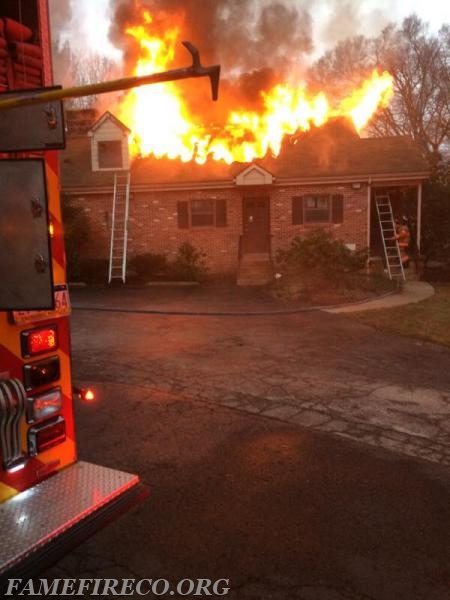 Ladder 53 assisting on 2nd Alarm House fire in Goshen's Local