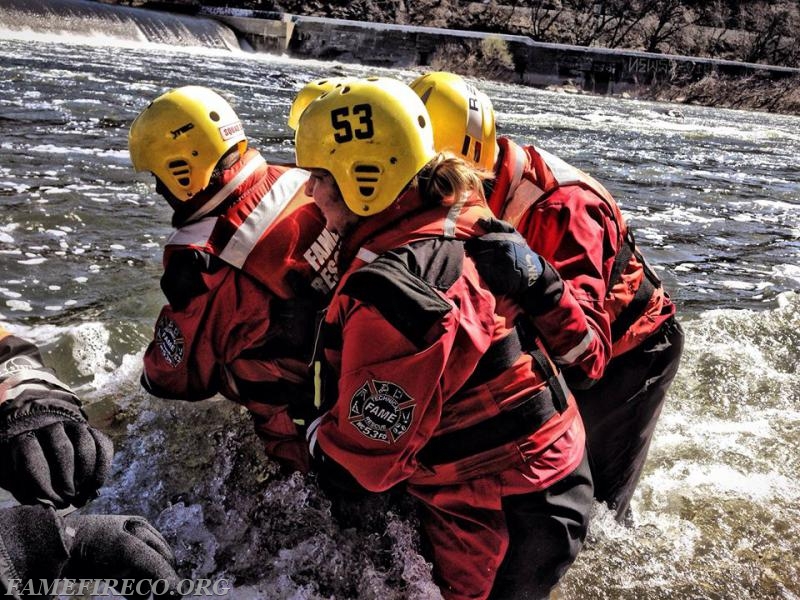 Fame members at recent Water Rescue class. April 2015