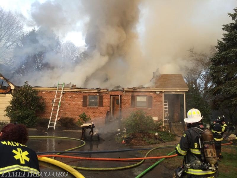 Ladder 53 assisting on 2nd Alarm House fire in Goshen's Local