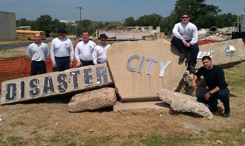 Fame members attending FEMA equivalent Disaster Technical Search Specialist class at world-renowned Disaster City at TEEX (Texas A&M Engineering Extension Services.