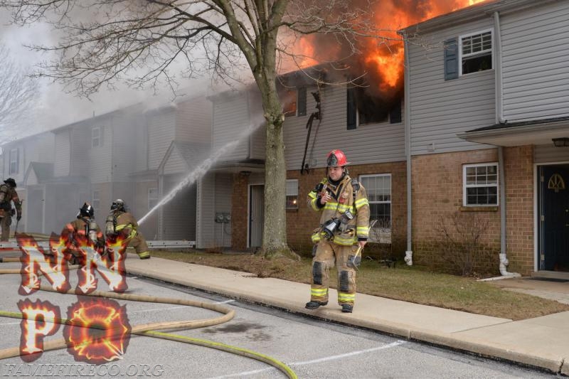 Lt Steve McDonald at recent townhose fire in Exton