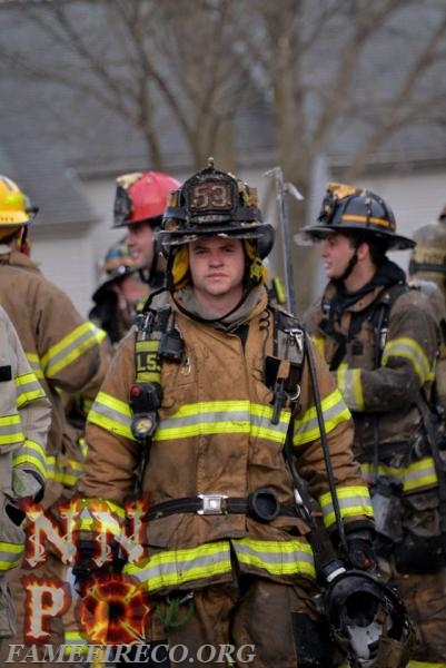 FF Patrick Dixon at Exton townhouse fire.